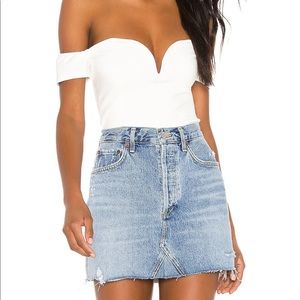 Superdown, White Bodysuit. Worn once, like new condition.